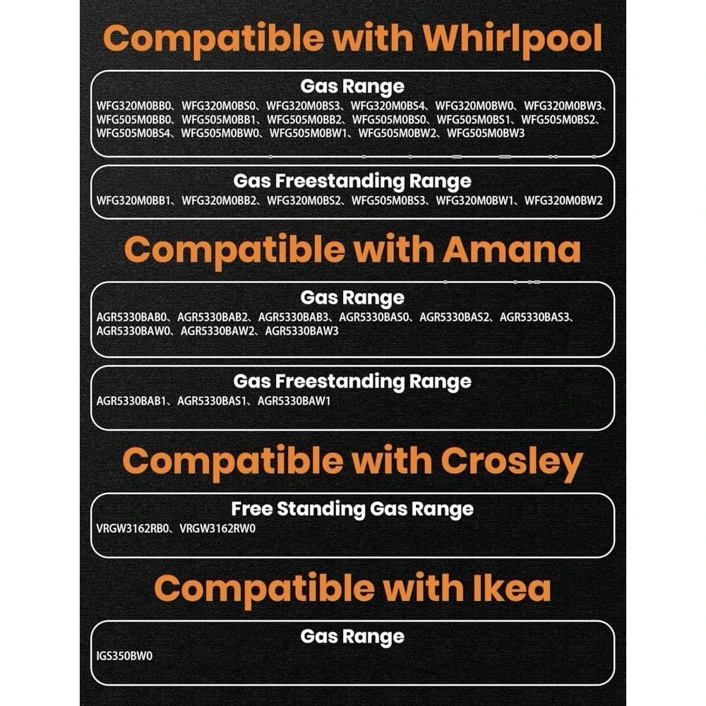 W10535767 Range Oven Door Inner Glass Compatible with Amana Whirlpool Gas Range‎